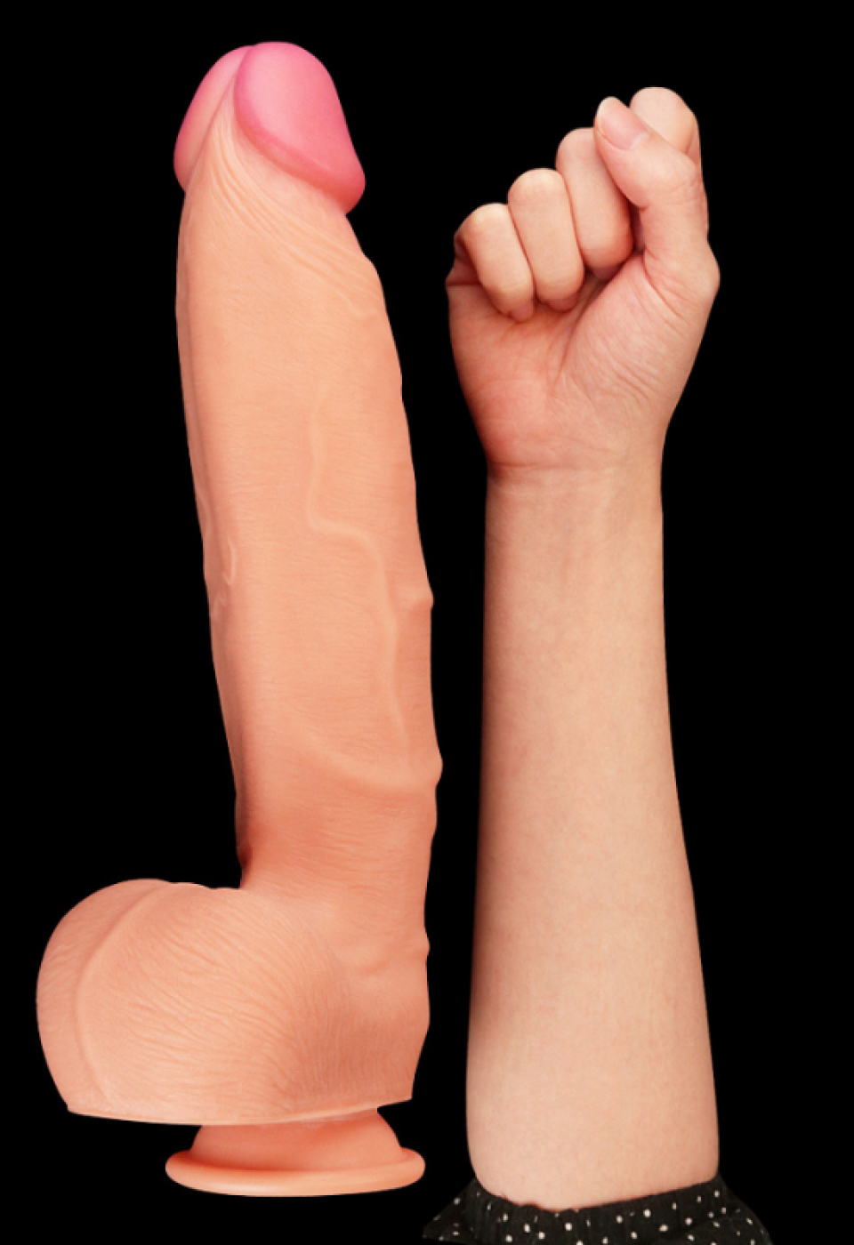 Censan 12 İnç Dual Layered Platinum Silicone Cock