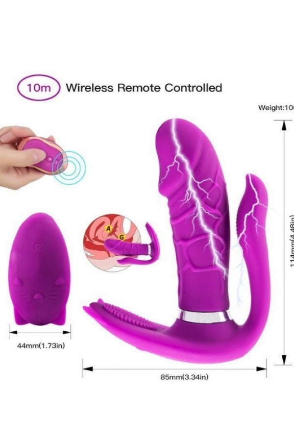 Censan 3’ü 1 Arada Uzaktan Kumandalı Giyilebilir Clitoris ve G-Spot Titreşimli Vibratör