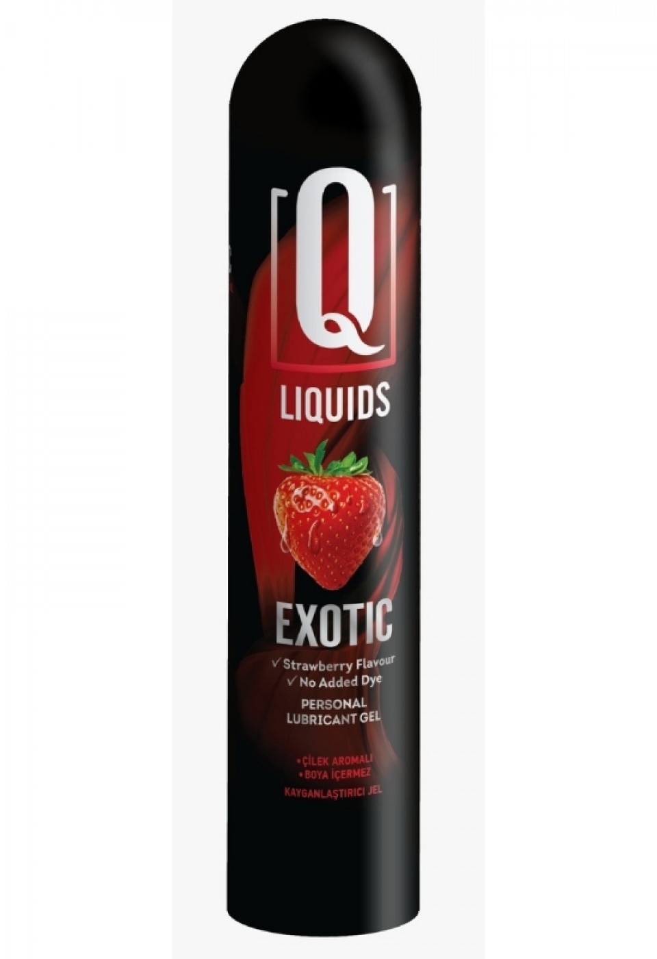 Q Liquids Exotic Çilek Aromalı 125 ML Su Bazlı Kayganlaştırı Jel
